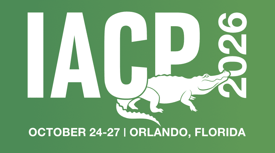 IACP 2026 logo featuring an alligator