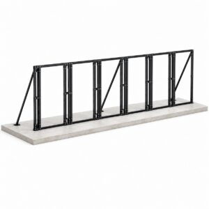 BP-BFS-6L-DM Direct Mount Breaching Facade System 6 Lane installed on a concrete training pad with six adjustable breaching bays for explosive, ballistic, and mechanical breaching training.