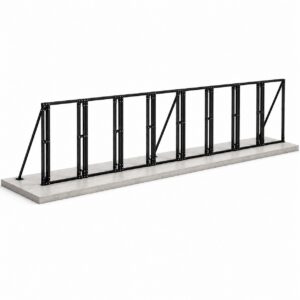 BP-BFS-8L-DM Direct Mount Breaching Facade System 8 Lane installed on a concrete training pad with eight adjustable breaching bays for explosive, ballistic, and mechanical breaching training.