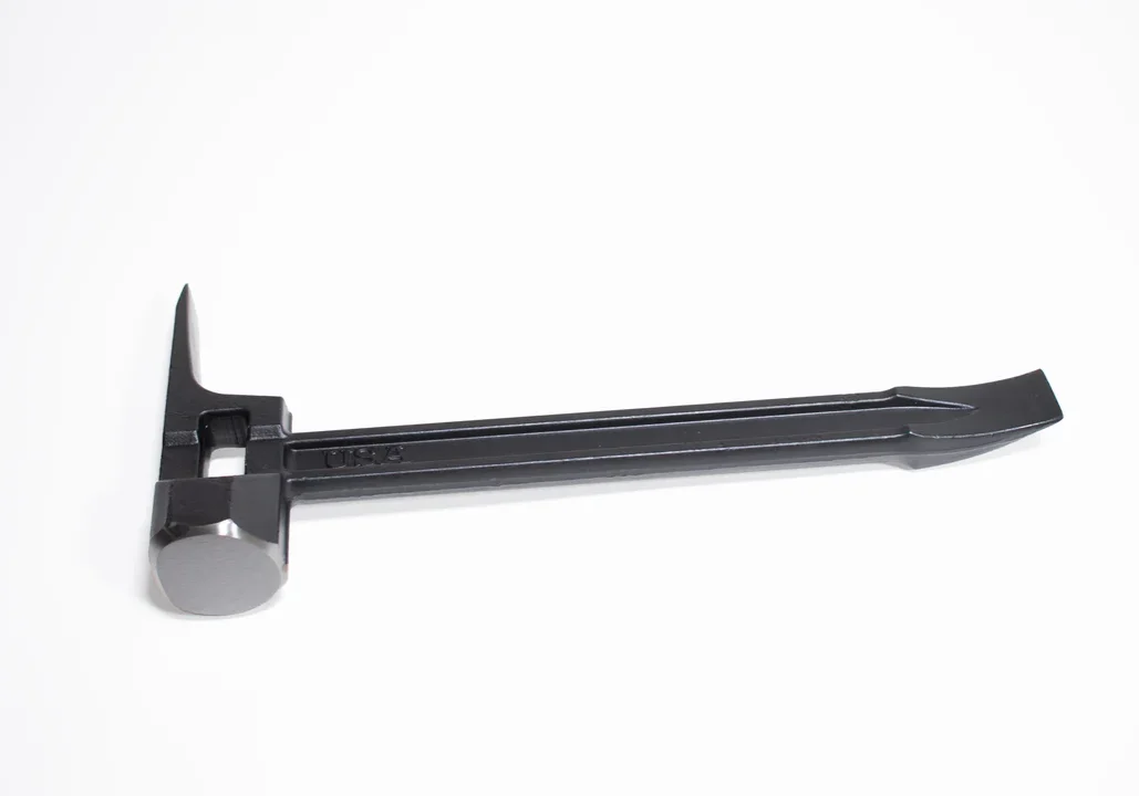 A black adjustable wrench on a white background.
